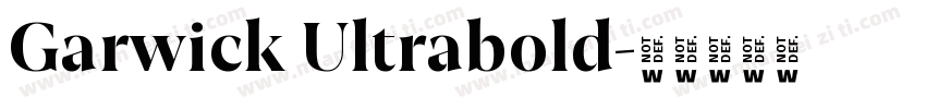 Garwick Ultrabold字体转换
